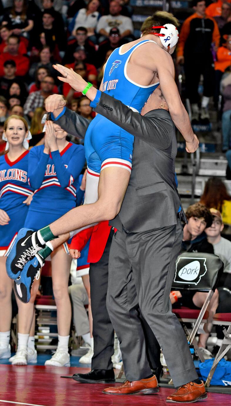 Kory jumps into Dad's arms
